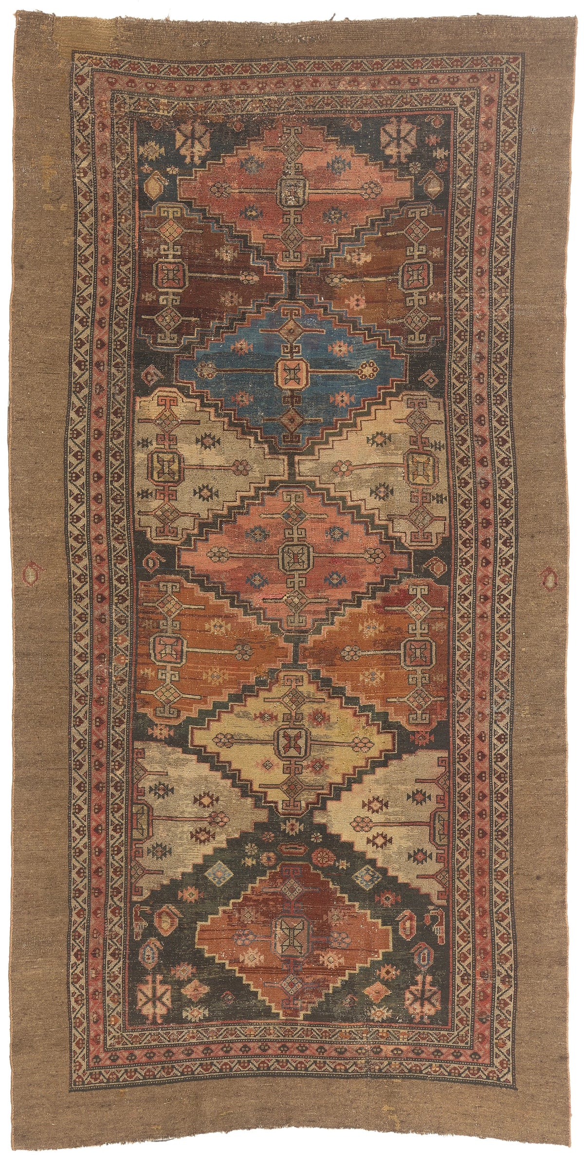 5 x 10 - Brown Antique Persian Malayer Rug - 79831