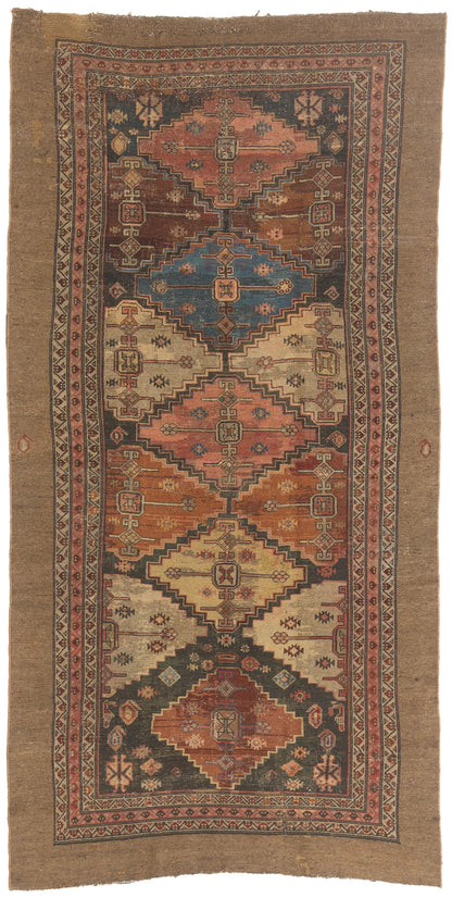 5 x 10 - Brown Antique Persian Malayer Rug - 79831
