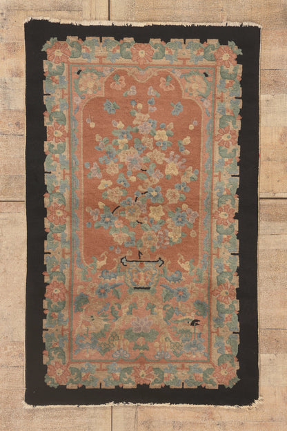 3 x 5 - Rust Antique Chinese Art Deco Rug - 79832