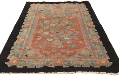3 x 5 - Rust Antique Chinese Art Deco Rug - 79832