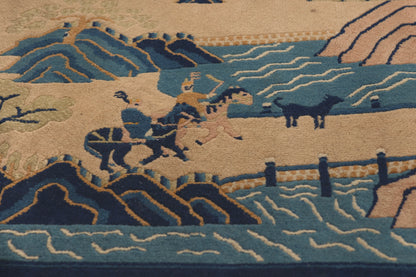 2 x 4 - Light Blue Antique Chinese Baotou Rug - 79833