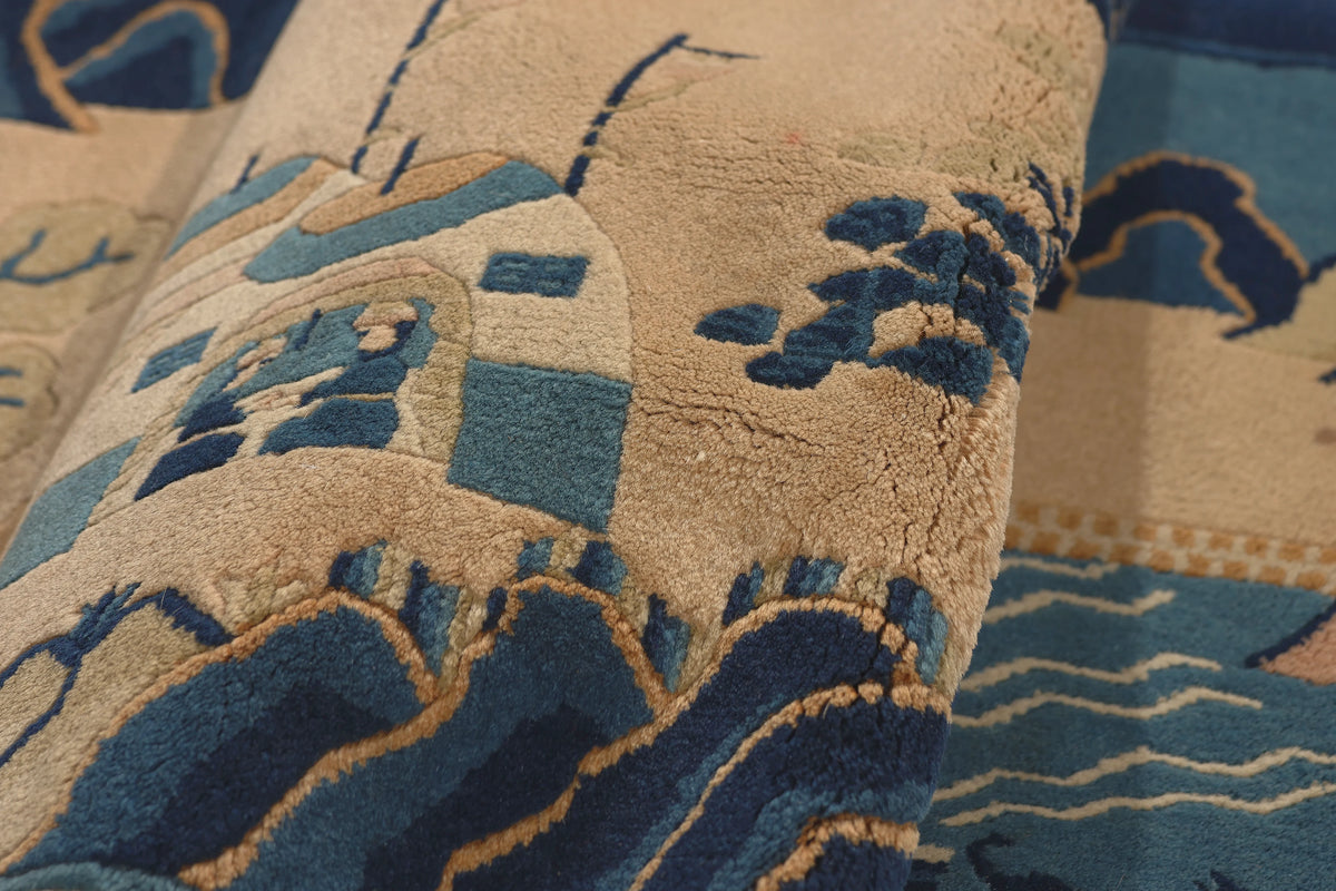 2 x 4 - Light Blue Antique Chinese Baotou Rug - 79833