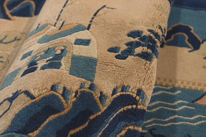 2 x 4 - Light Blue Antique Chinese Baotou Rug - 79833
