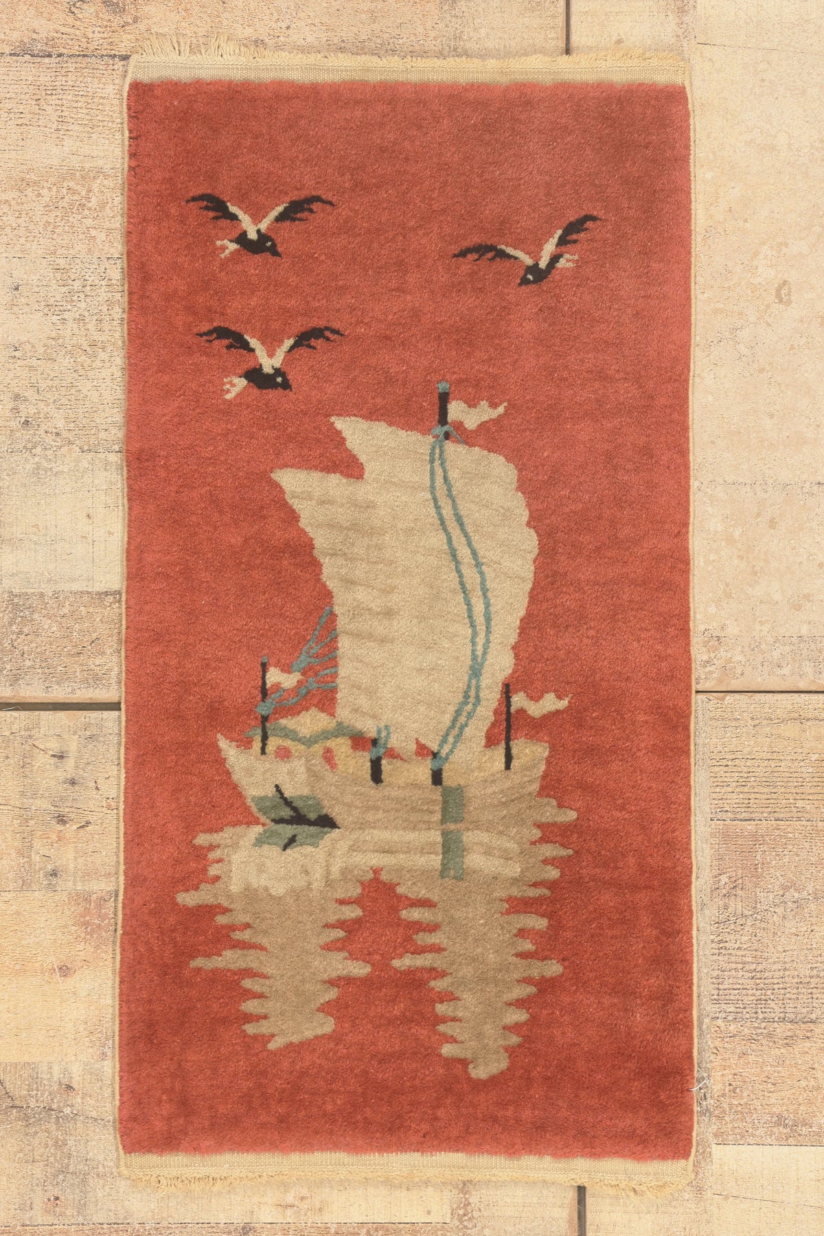 2 x 3 - Rust Antique Chinese Art Deco Rug - 79834