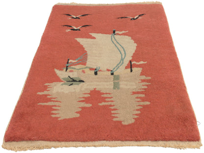 2 x 3 - Rust Antique Chinese Art Deco Rug - 79834
