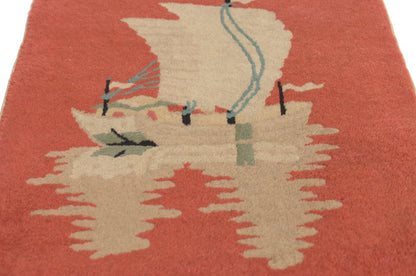 2 x 3 - Rust Antique Chinese Art Deco Rug - 79834