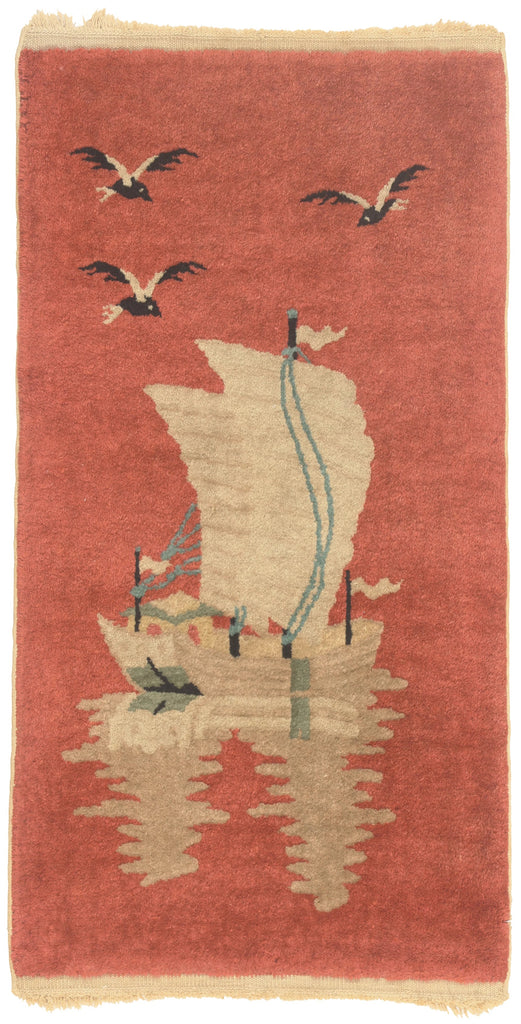 2 x 3 - Rust Antique Chinese Art Deco Rug - 79834