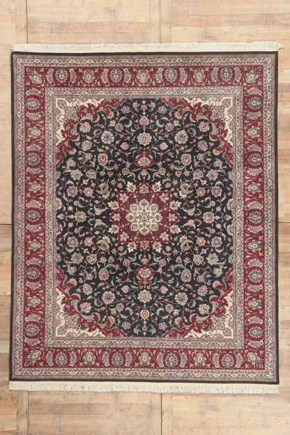 8 x 10 - Black Vintage Chinese Tabriz Rug - 79835