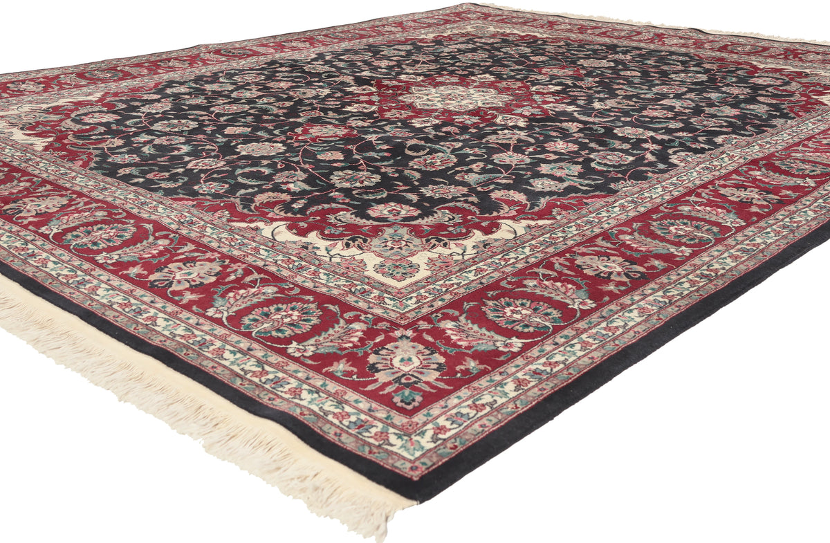 8 x 10 - Black Vintage Chinese Tabriz Rug - 79835