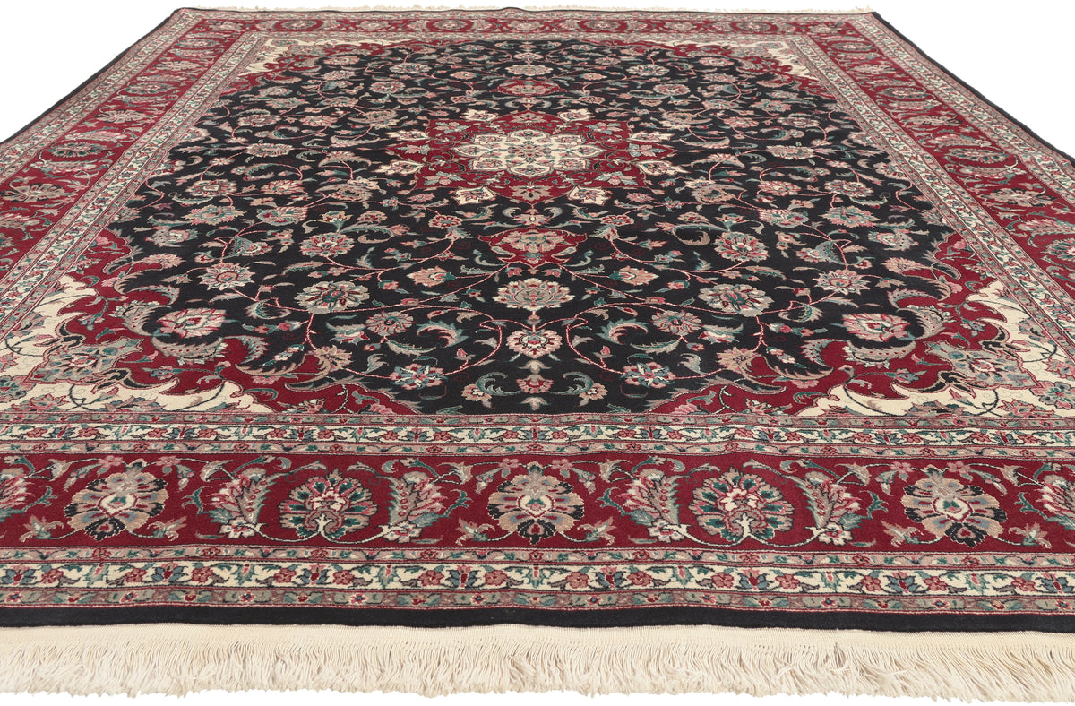 8 x 10 - Black Vintage Chinese Tabriz Rug - 79835