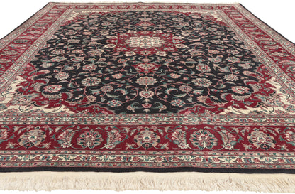 8 x 10 - Black Vintage Chinese Tabriz Rug - 79835