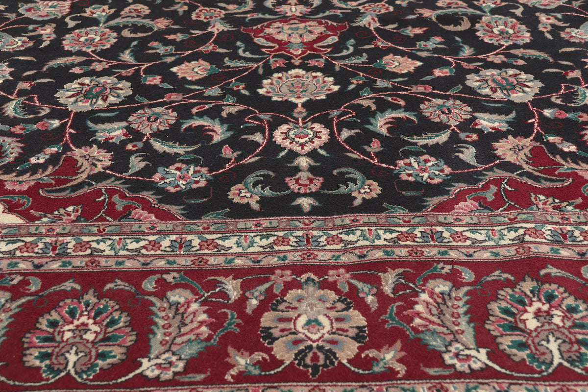8 x 10 - Black Vintage Chinese Tabriz Rug - 79835