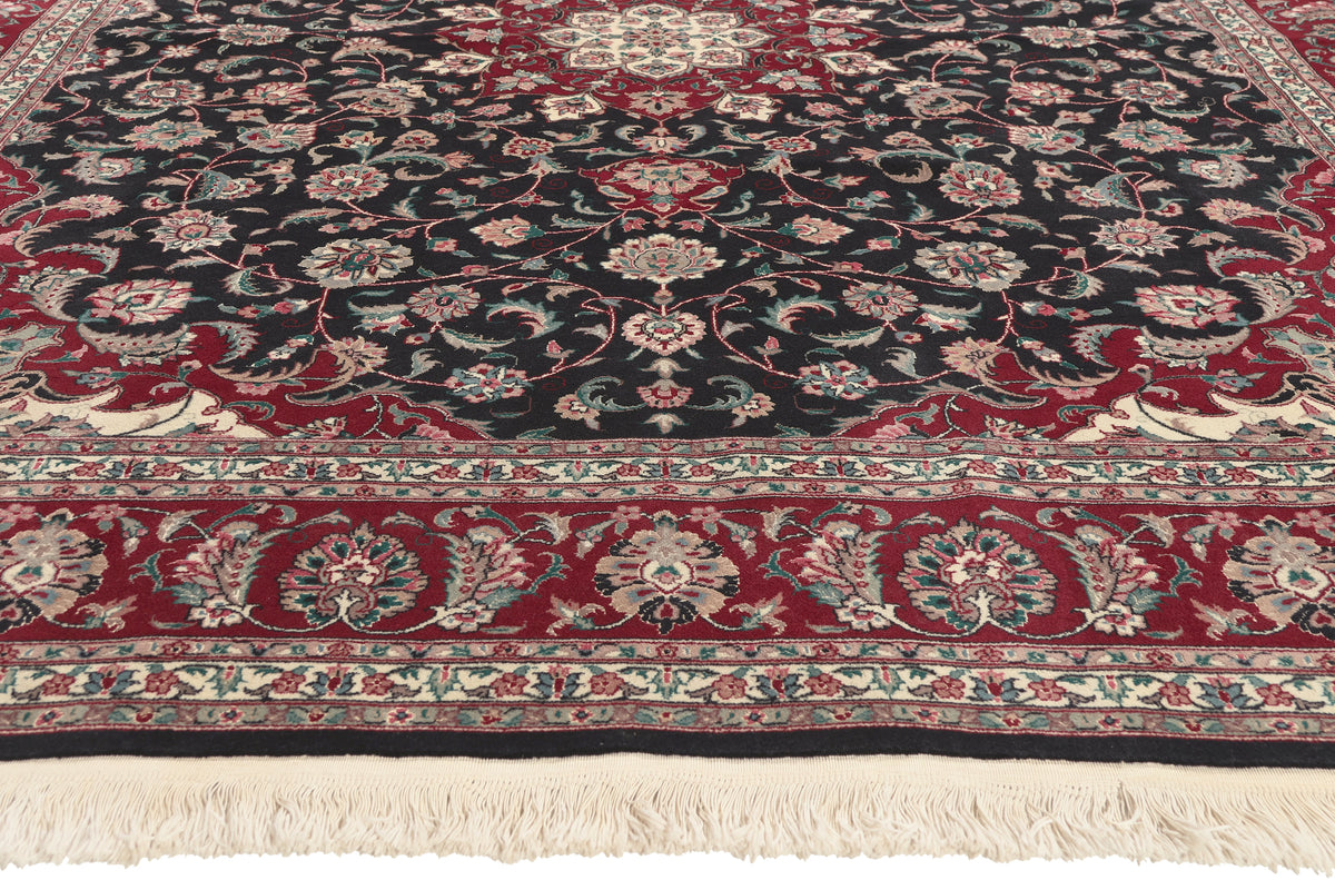 8 x 10 - Black Vintage Chinese Tabriz Rug - 79835