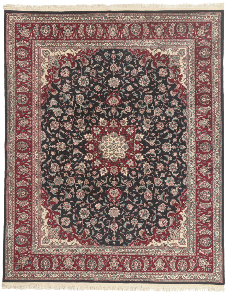 8 x 10 - Black Vintage Chinese Tabriz Rug - 79835