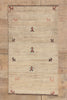 3 x 5 - Beige Vintage Persian Gabbeh Rug - 79836