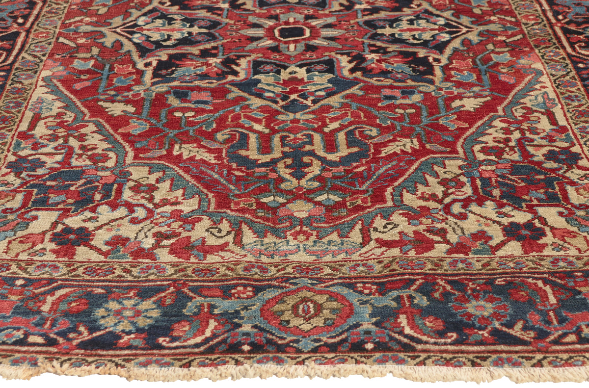 5 x 6 - Red Antique Persian Heriz Rug - 79837