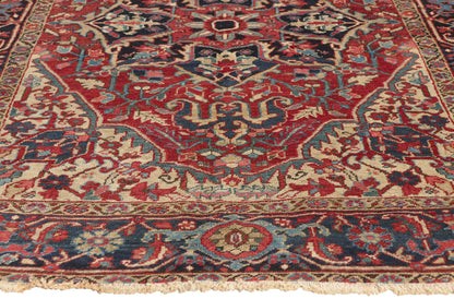 5 x 6 - Red Antique Persian Heriz Rug - 79837