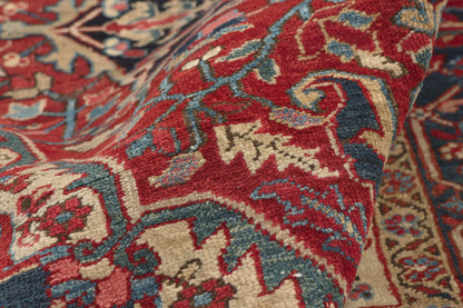 5 x 6 - Red Antique Persian Heriz Rug - 79837