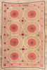 8 x 12 - Brown Antique Uzbek Suzani Rug - 79838