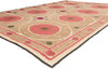 8 x 12 - Brown Antique Uzbek Suzani Rug - 79838