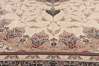 6 x 9 - Ivory New Persian Qum Rug - 79839