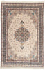 6 x 9 - Ivory New Persian Qum Rug - 79839