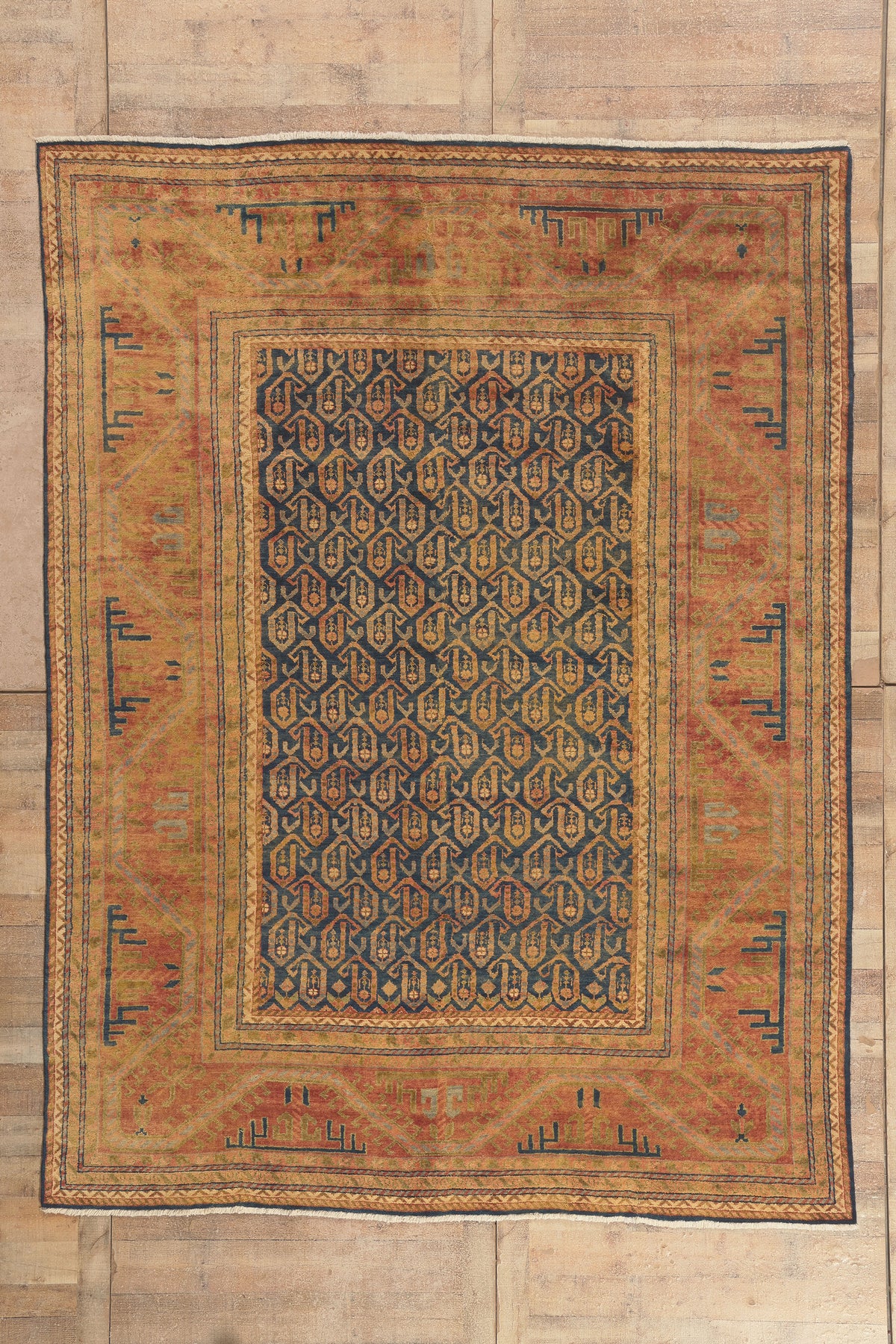 8 x 11 - Navy Blue New Kazak Rug - 79840