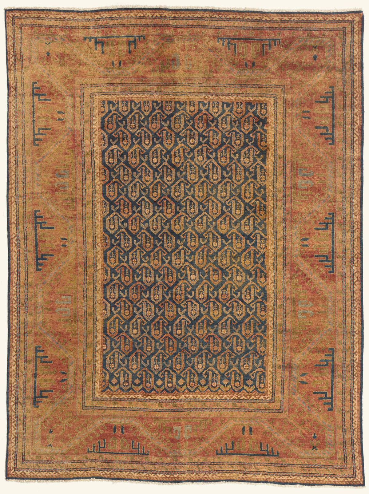 8 x 11 - Navy Blue New Kazak Rug - 79840