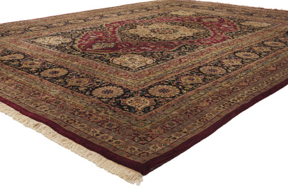 9 x 12 - Burgundy Vintage Indian Tabriz Rug - 79878