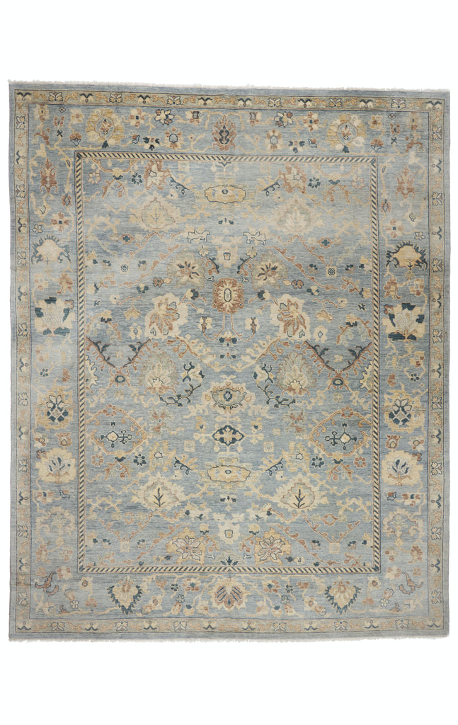 12 x 15 - Light Blue Vintage Indian Oushak Rug - 79891