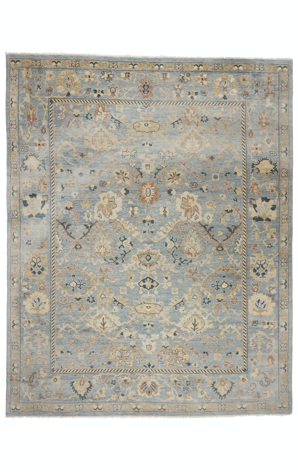 12 x 15 - Light Blue Vintage Indian Oushak Rug - 79891