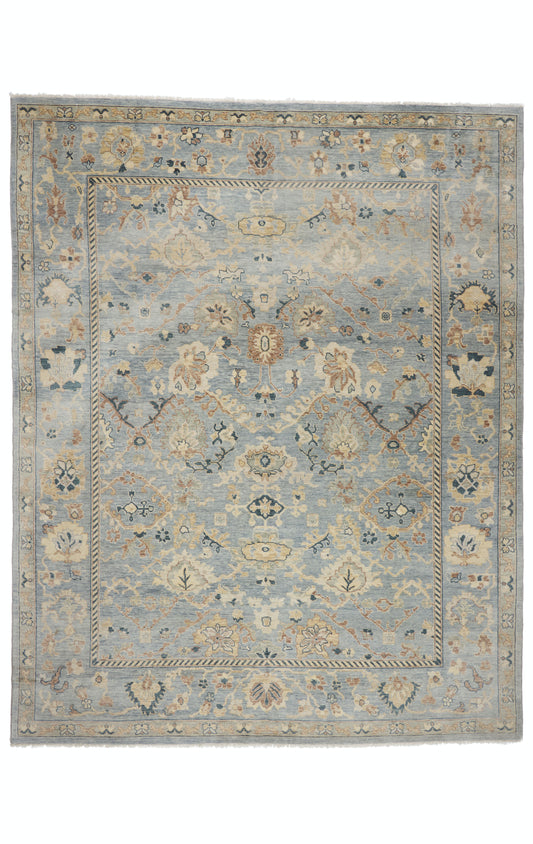 12 x 15 - Light Blue Vintage Indian Oushak Rug - 79891