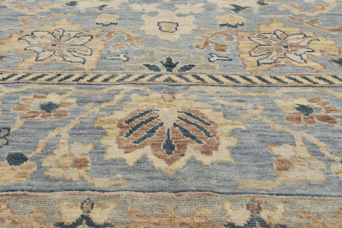 12 x 15 - Light Blue Vintage Indian Oushak Rug - 79891
