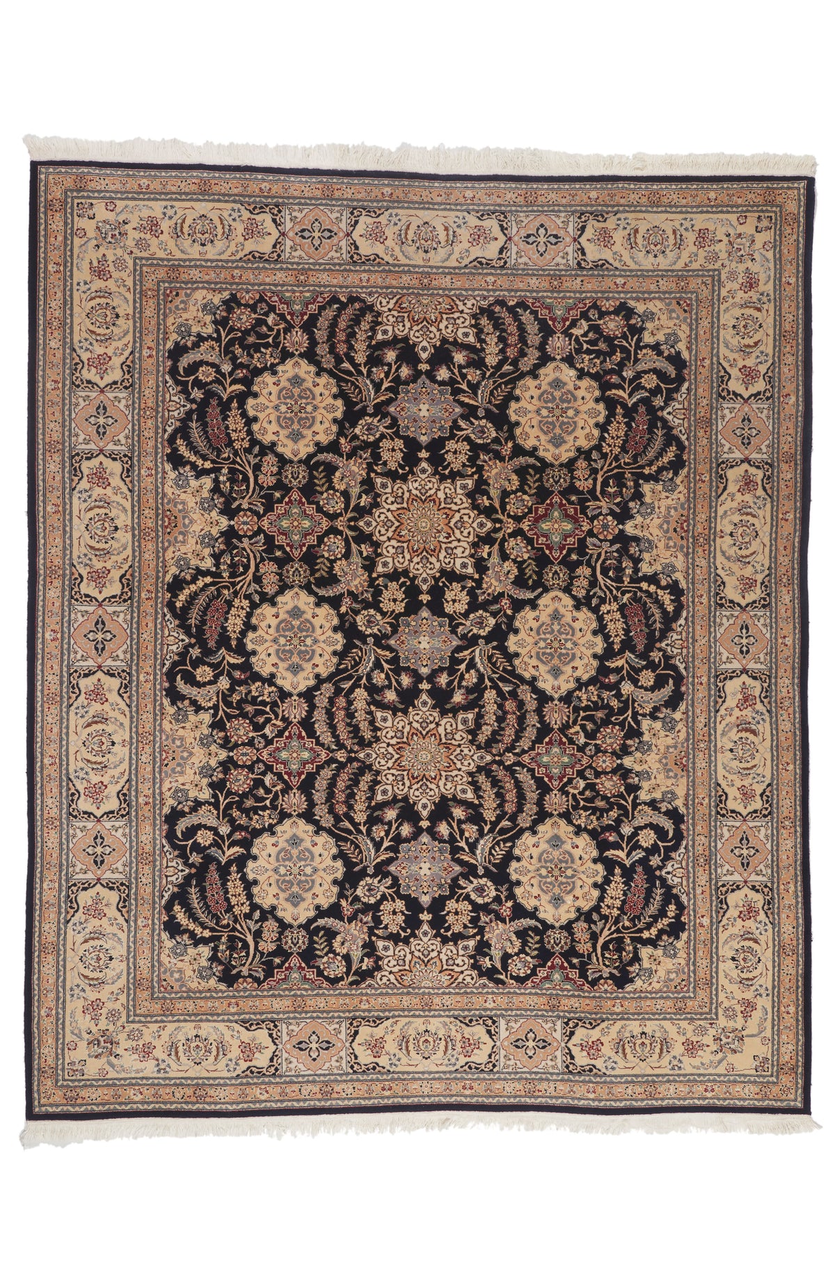 8 x 10 - Navy Blue Vintage Chinese Nain Rug - 79892