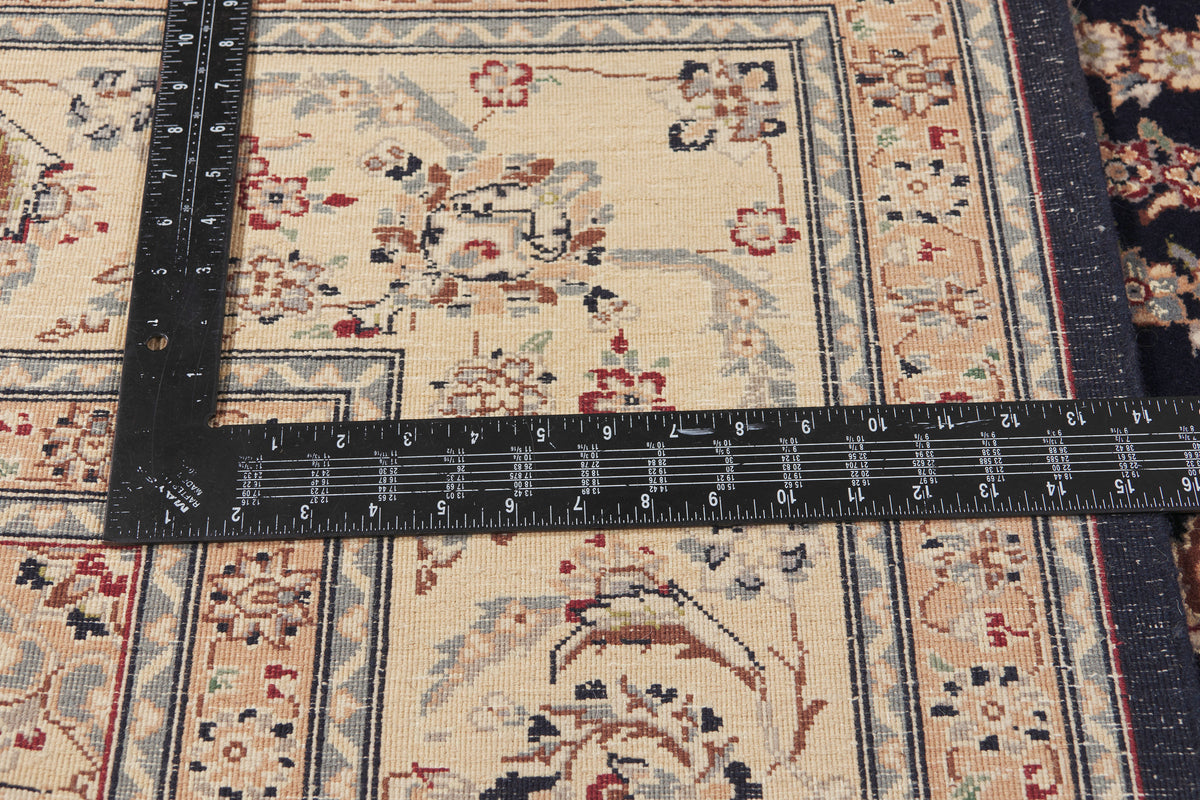 8 x 10 - Navy Blue Vintage Chinese Nain Rug - 79892