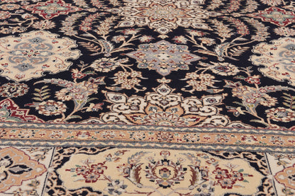 8 x 10 - Navy Blue Vintage Chinese Nain Rug - 79892