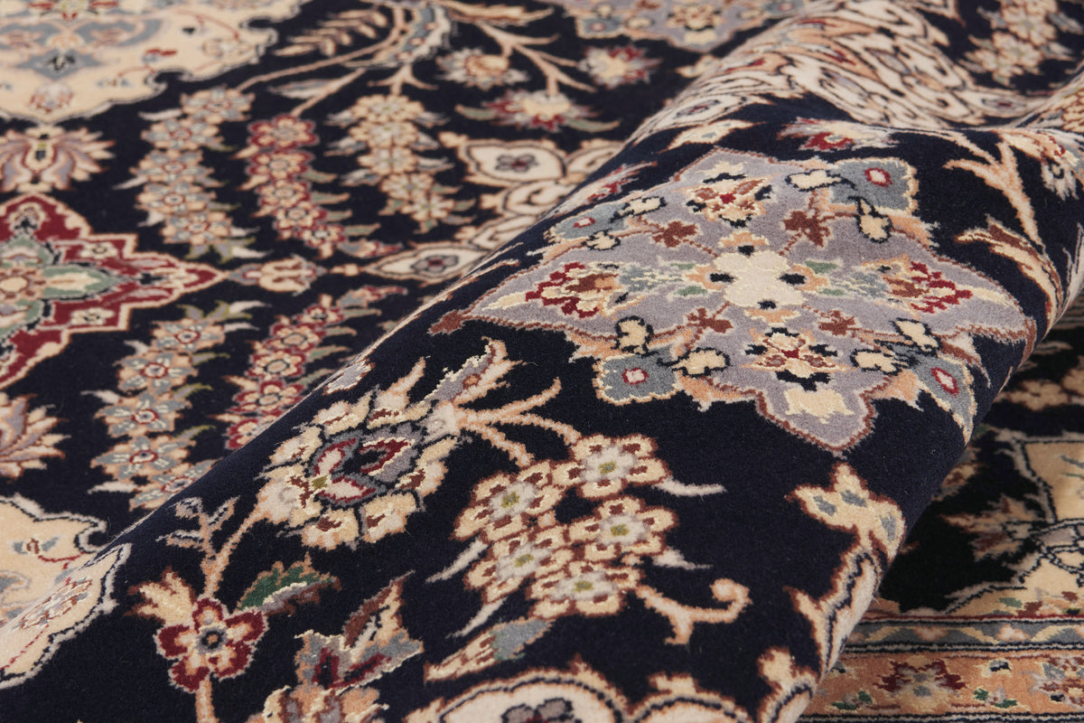 8 x 10 - Navy Blue Vintage Chinese Nain Rug - 79892