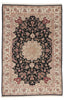 6 x 9 - Black Vintage Chinese Tabriz Rug - 79893