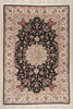 6 x 9 - Black Vintage Chinese Tabriz Rug - 79893