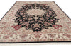 6 x 9 - Black Vintage Chinese Tabriz Rug - 79893