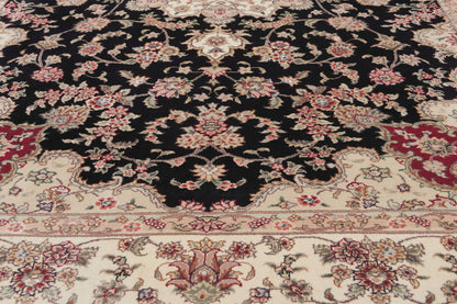 6 x 9 - Black Vintage Chinese Tabriz Rug - 79893