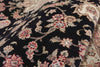 6 x 9 - Black Vintage Chinese Tabriz Rug - 79893