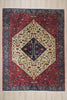 9 x 12 - Ivory Vintage Turkish Heriz Rug - 79894