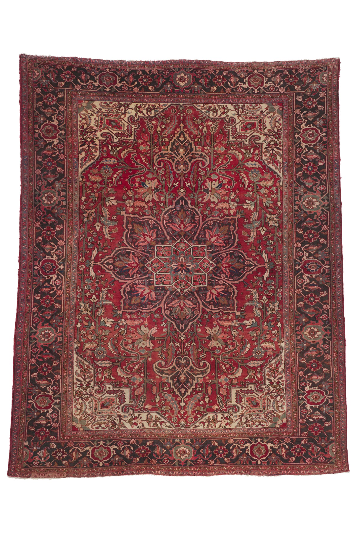 10 x 13 - Red Antique Persian Heriz Rug - 79895