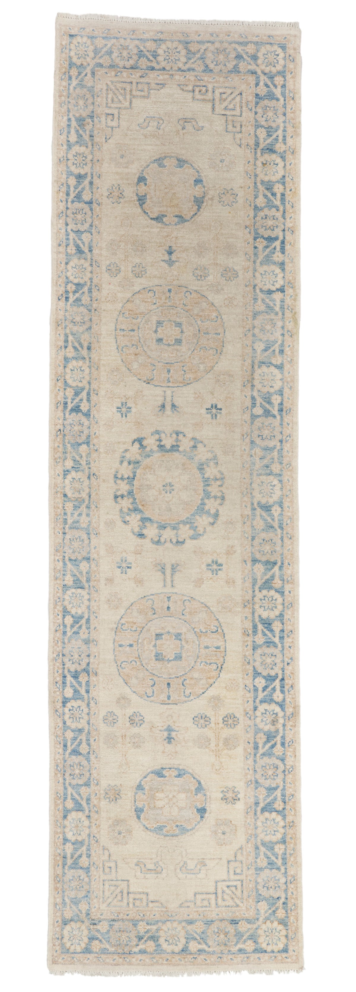 3 x 10 - Ivory Vintage Pakistani Khotan Rug - 79896