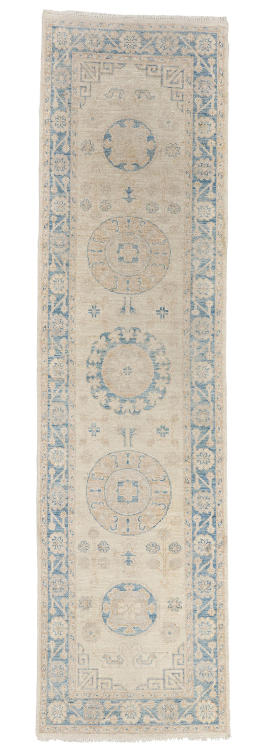 3 x 10 - Ivory Vintage Pakistani Khotan Rug - 79896