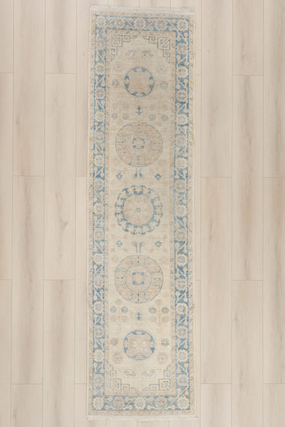3 x 10 - Ivory Vintage Pakistani Khotan Rug - 79896