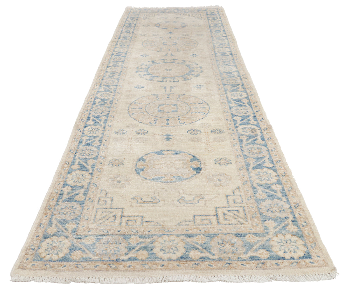 3 x 10 - Ivory Vintage Pakistani Khotan Rug - 79896
