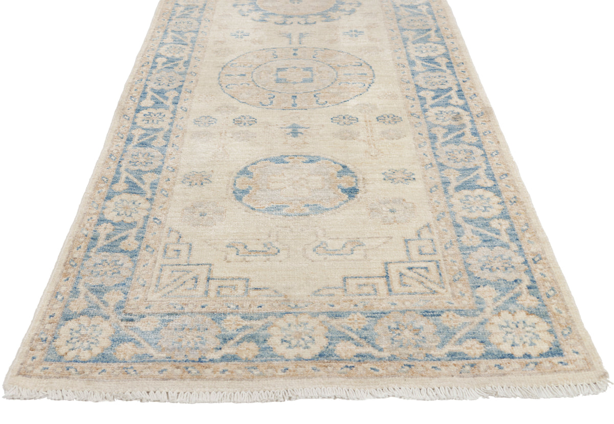 3 x 10 - Ivory Vintage Pakistani Khotan Rug - 79896