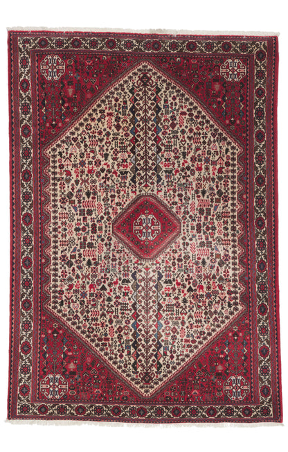 6 x 8 - Ivory Vintage Persian Afshar Rug - 79897